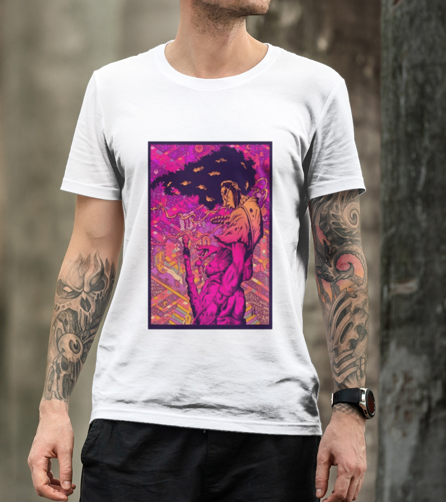 Third Eye Samurai Not All Who Wander Are Lost But I Am Psychedelic Fantasy Scene T-Shirt