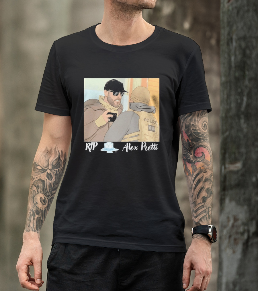 RIP Alex Pretti Melting Ice Justice For Alex Pretti Abolish ICE T-Shirt