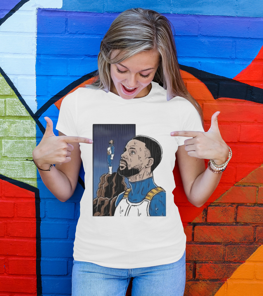 Dragon Ball Z Stephen Curry Vegeta Rainy Day Crossover T-Shirt
