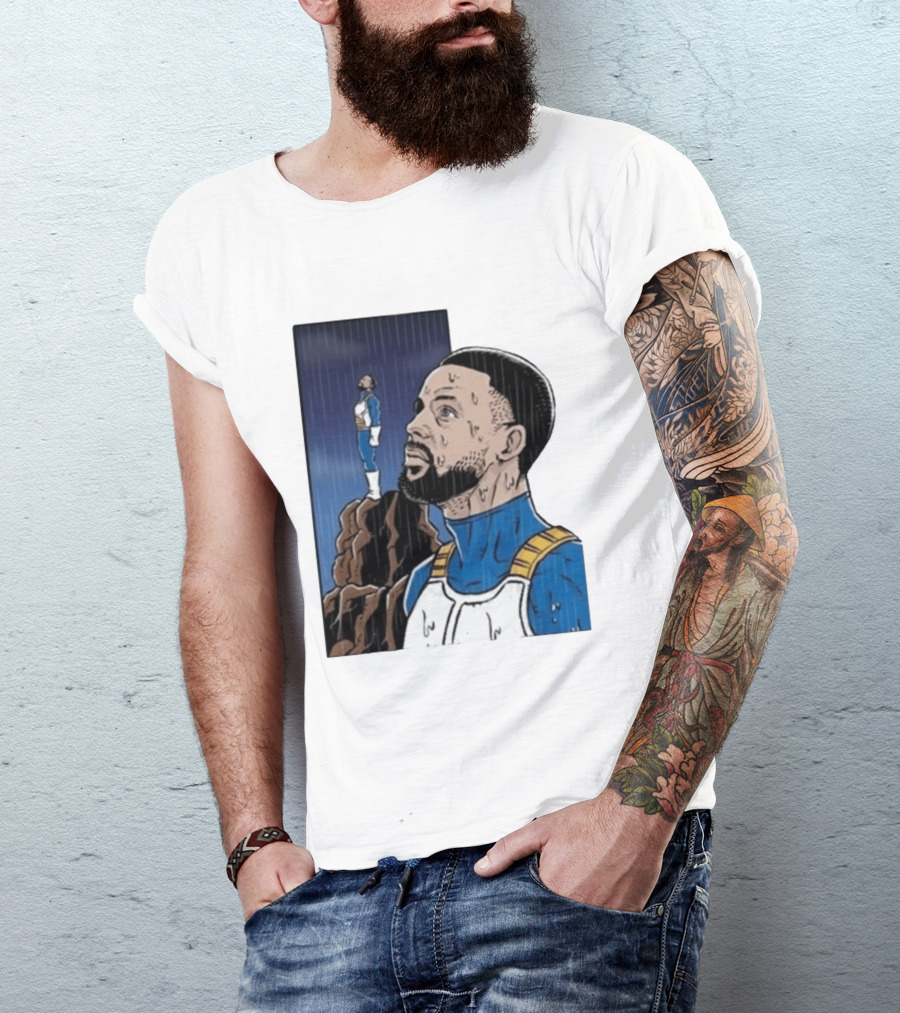 Dragon Ball Z Stephen Curry Vegeta Rainy Day Crossover T-Shirt