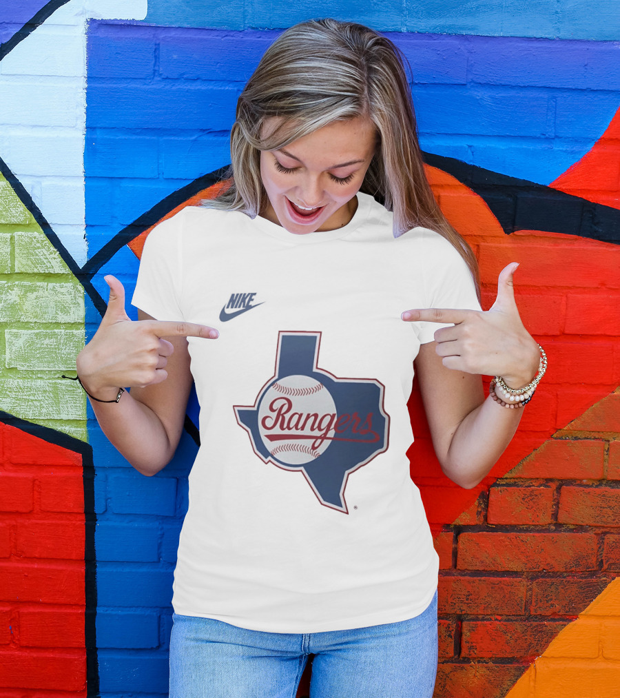 Rangers Baseball Texas Map Iconic Team T-Shirt