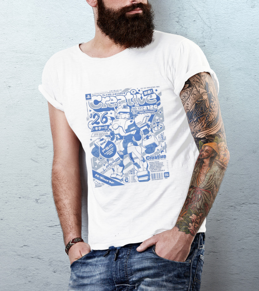 PlayStation Creative Mecha Comic PSM Since 94 Volume 26 T-Shirt
