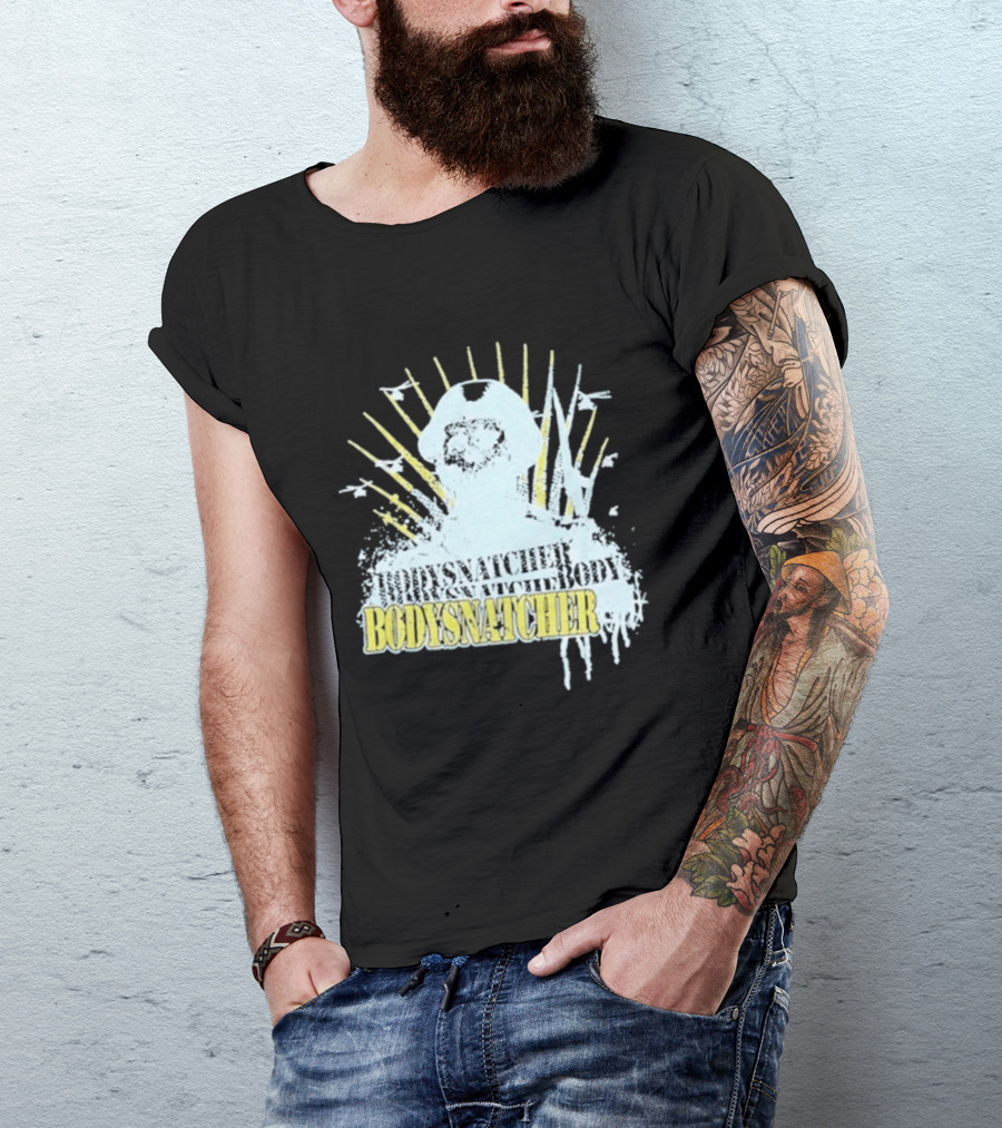 Bodysnatcher Helicopter Pilot Silhouette Sunburst T-Shirt