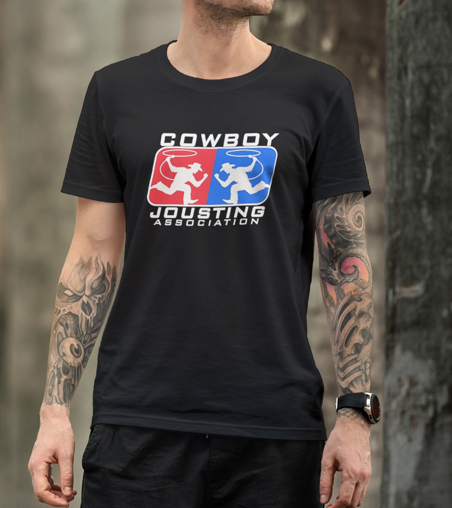 Cowboy Jousting Association Lasso Duel Red Blue Classic Competition T-Shirt
