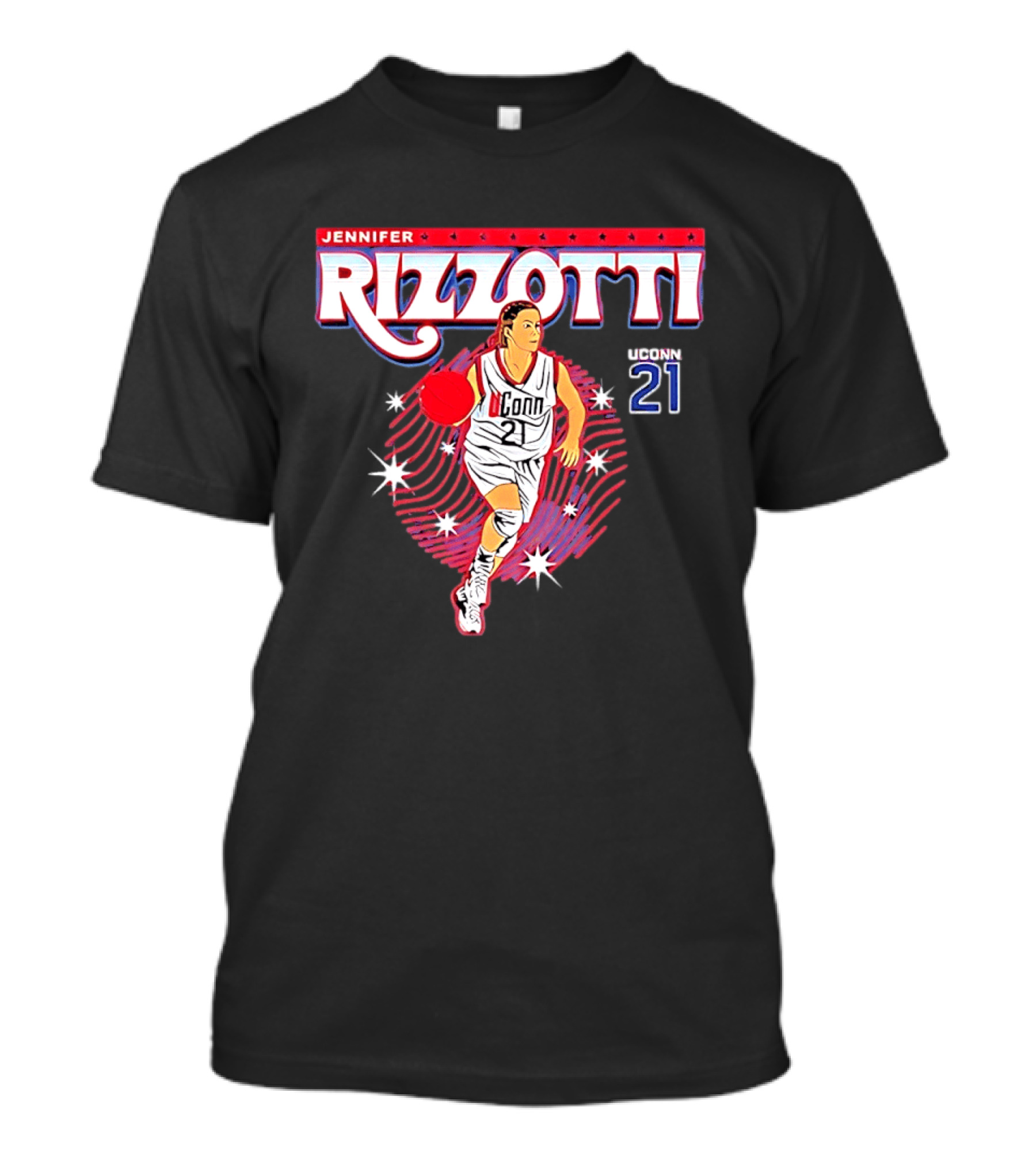 Jennifer Rizzotti UConn 21 Huskies Basketball Legends Player T-Shirt