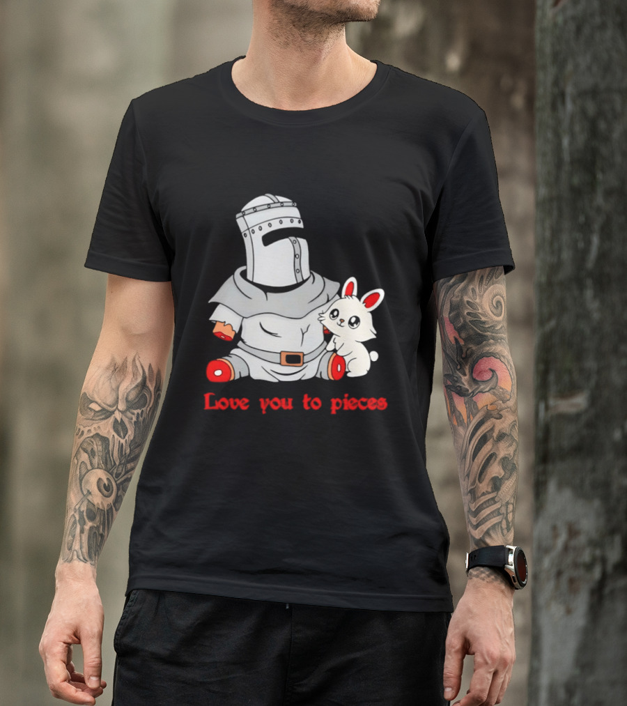 Knight With Amputated Limbs And Bunny Love You To Pieces T-Shirt