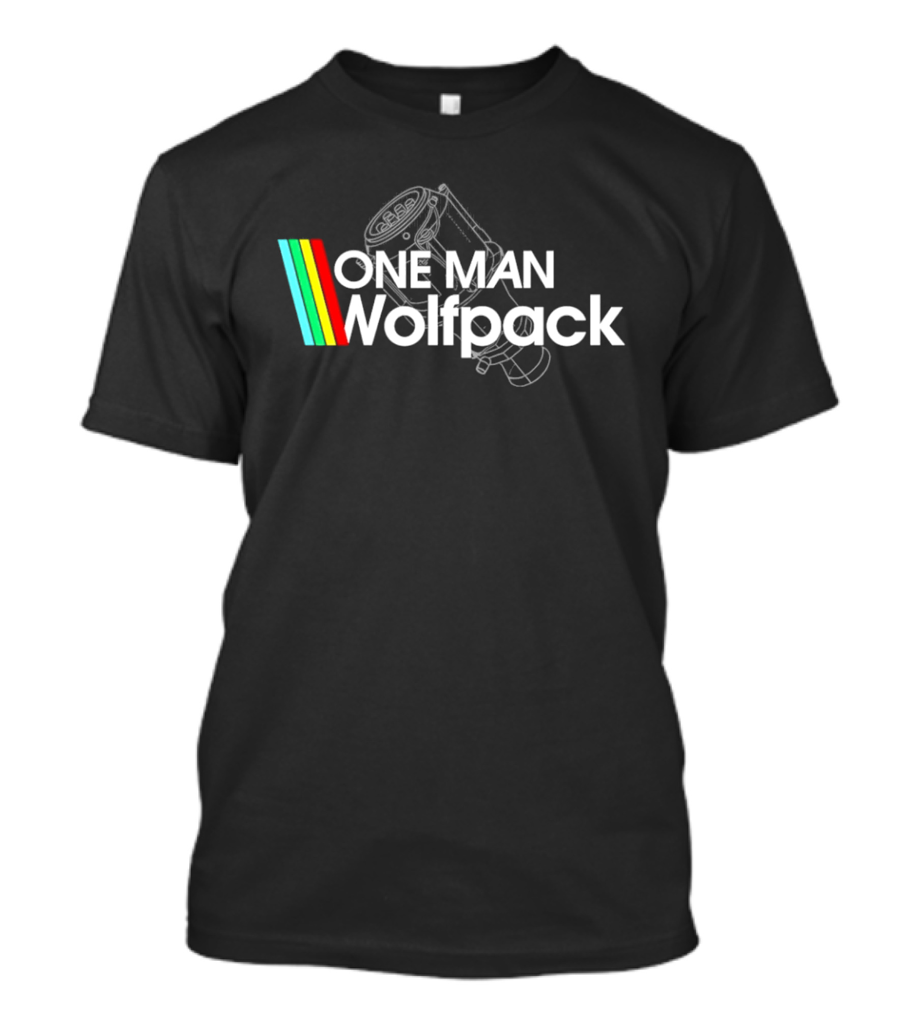 One Man Wolfpack Arc Raiders Vintage White Line T-Shirt