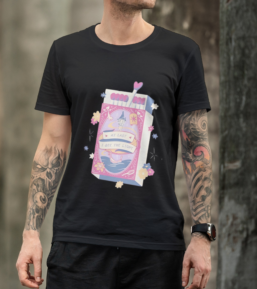 At Last I See The Light Floating Lantern Matchbox Flowers T-Shirt