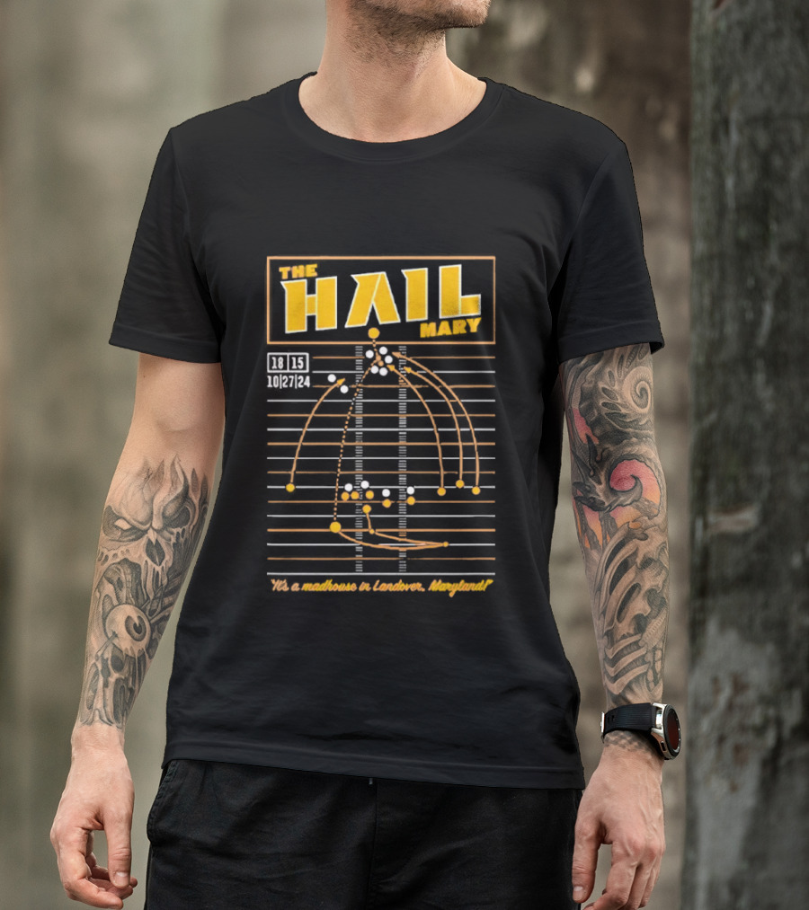 The HAIL Mary Washington Commanders Football Play Evolution T-Shirt