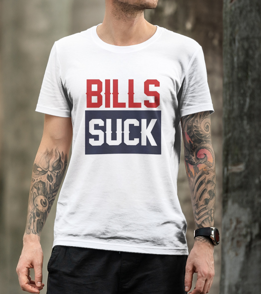 New England Patriots Rivalry Bills Suck Fan Gear T-Shirt