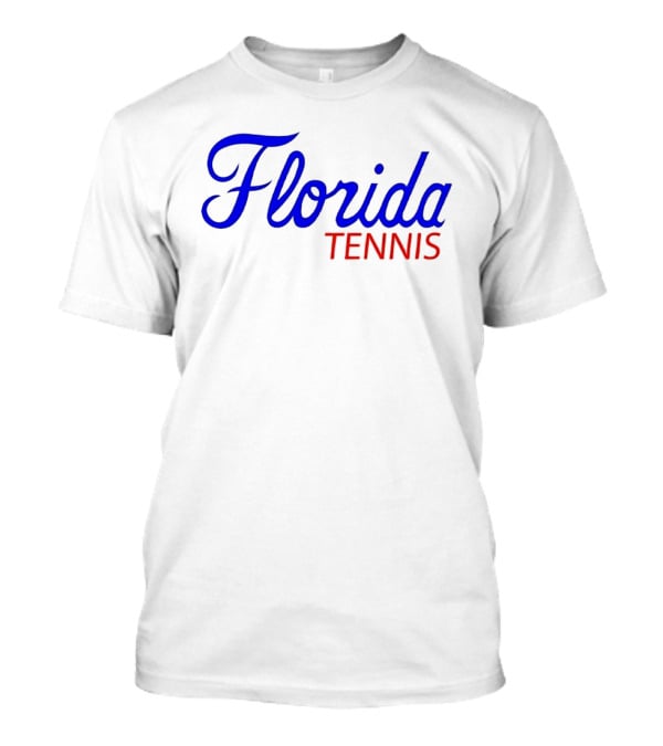 Florida Tennis Bold Blue Red Script T-Shirt