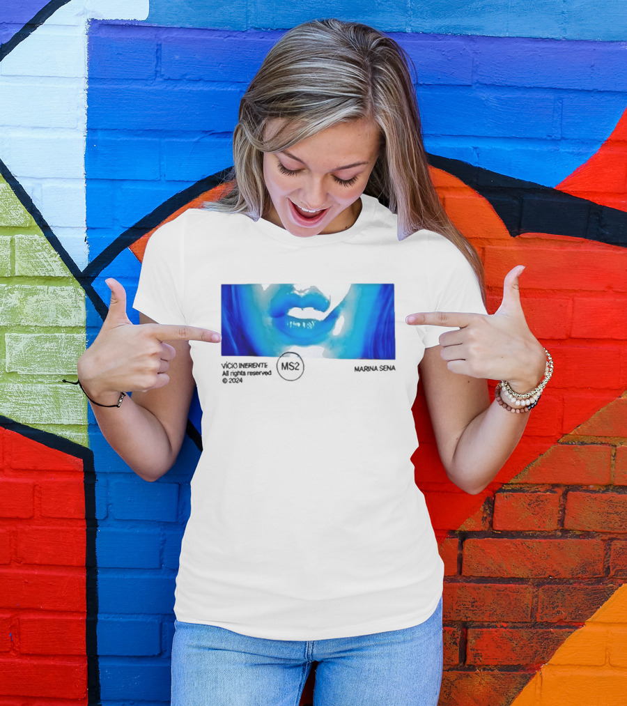 Marina Sena Vicio Inerente Ms2 Blue Lips T-Shirt