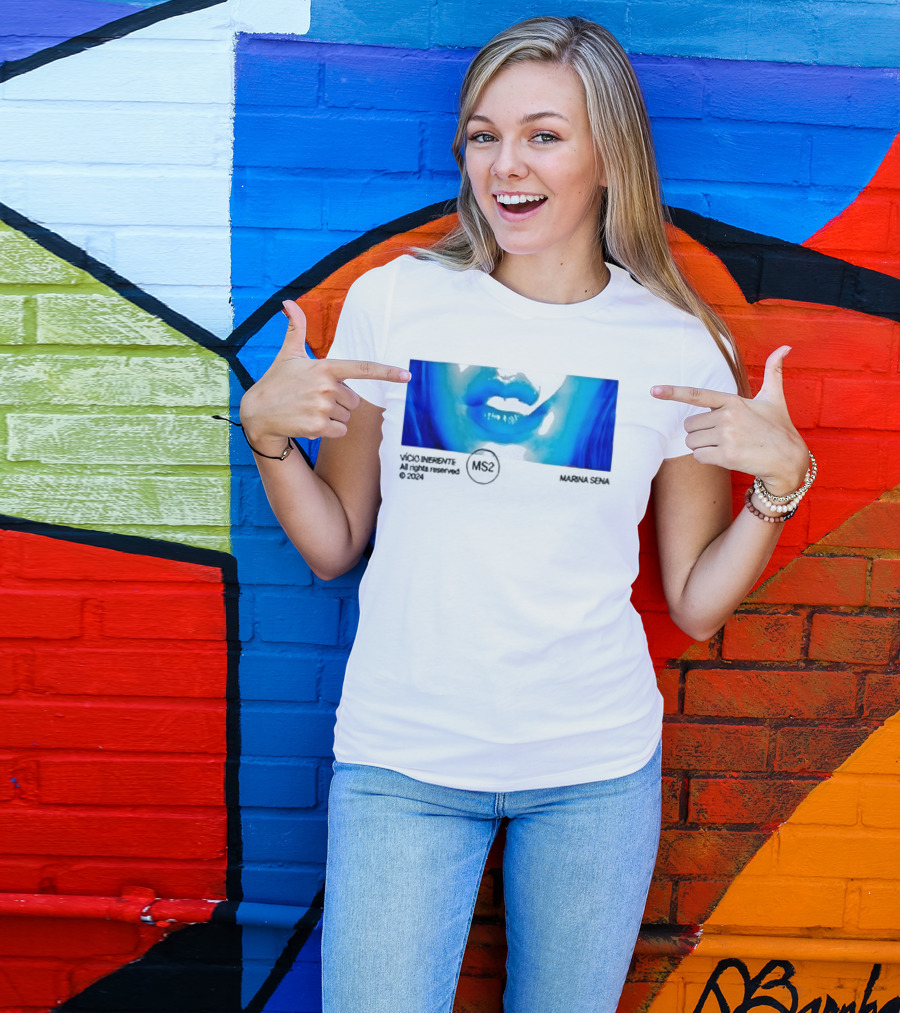 Marina Sena Vicio Inerente Ms2 Blue Lips T-Shirt