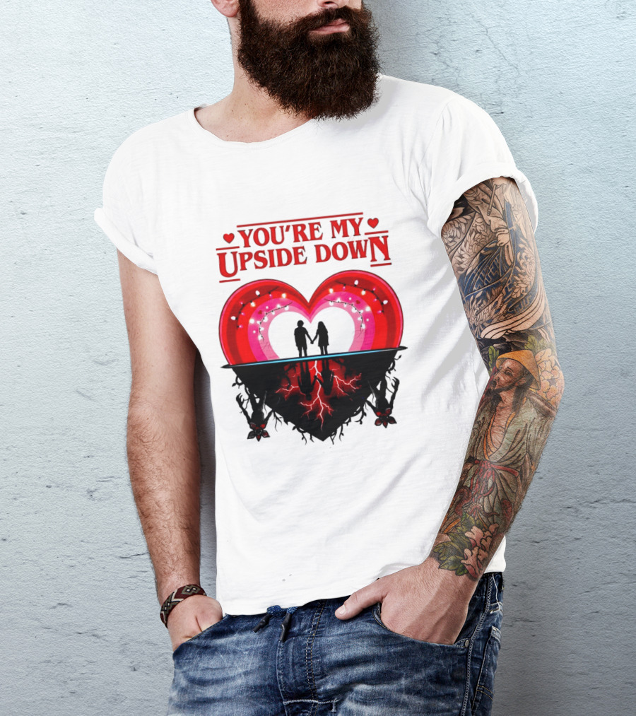 You're My Upside Down Heart Silhouette Couples Romance T-Shirt