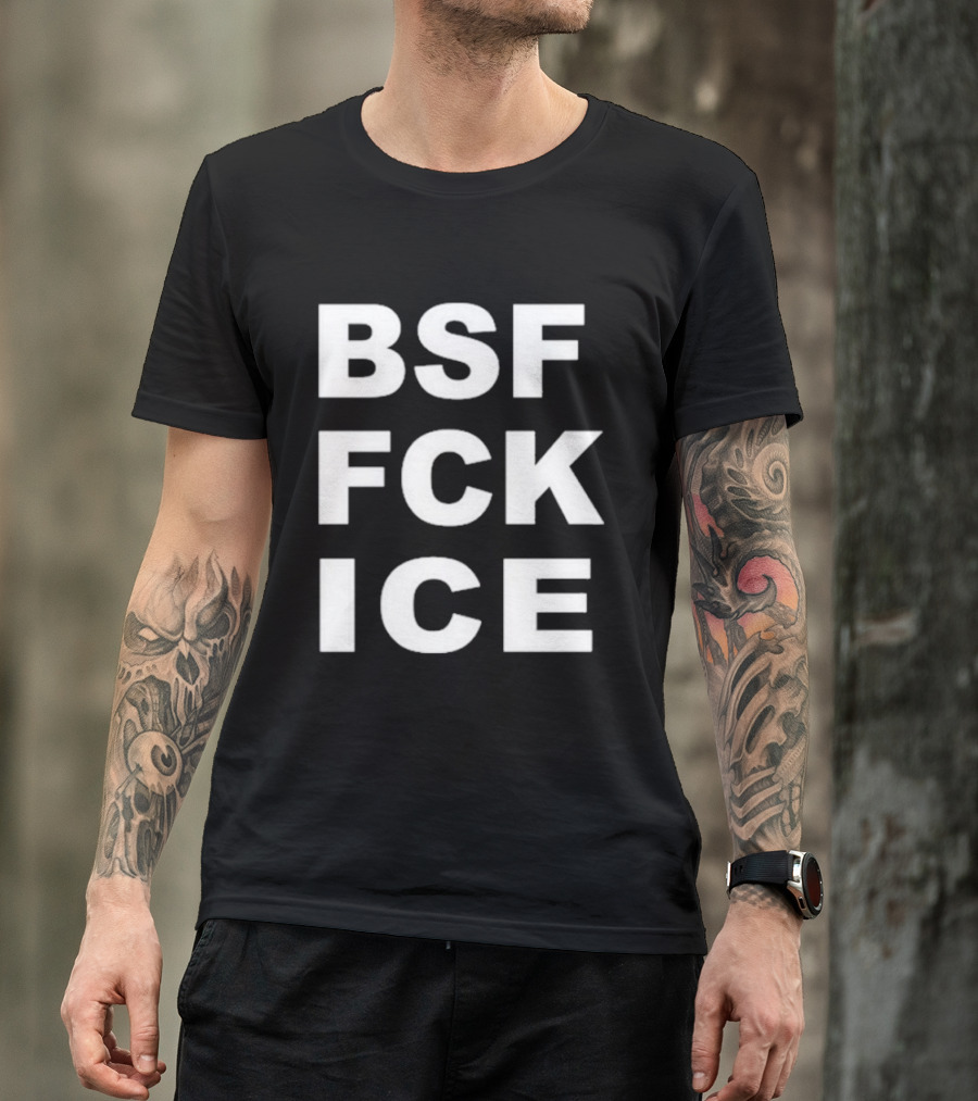 BSF FCK ICE Bold Text Message T-Shirt