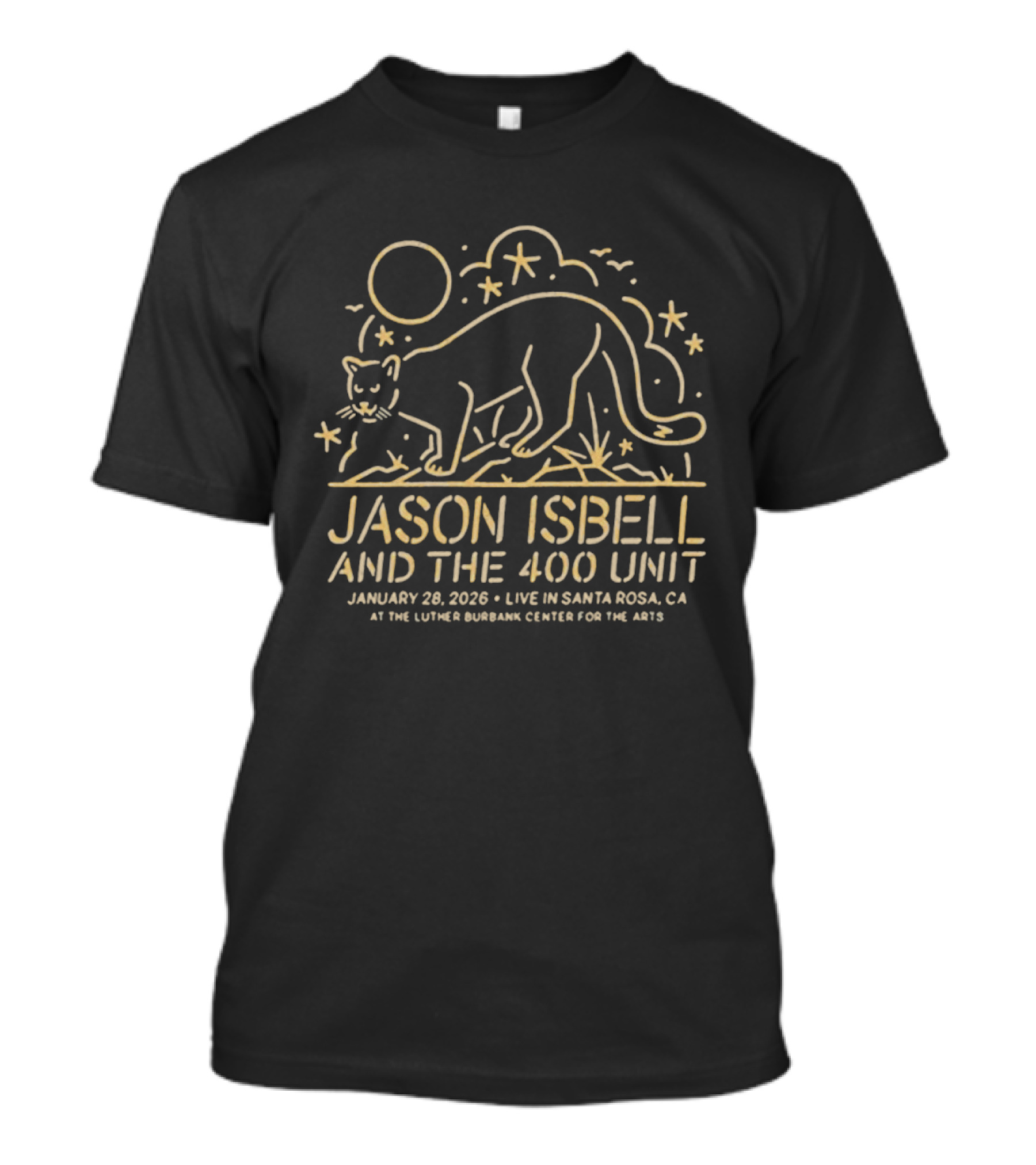 Jason Isbell And The 400 Unit Live Santa Rosa CA Luther Burbank Center January 28 2026 T-Shirt