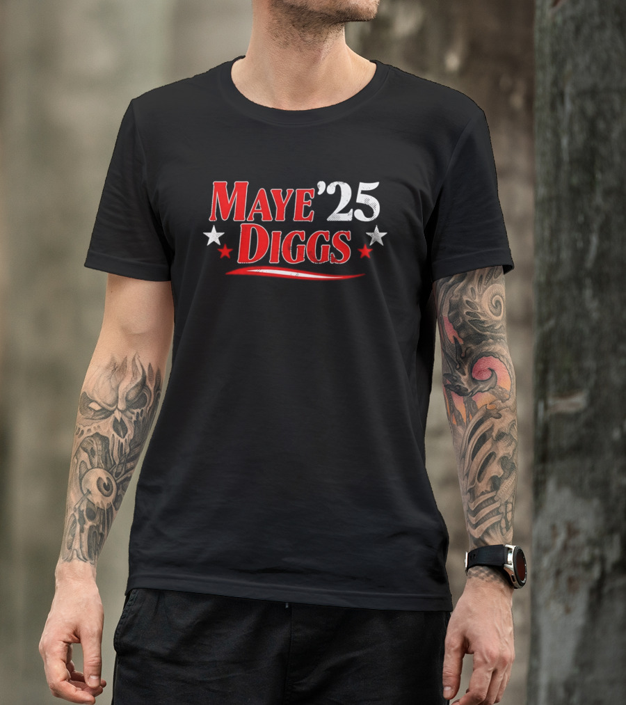 Maye Diggs '25 New England Patriots Stars Stripes T-Shirt