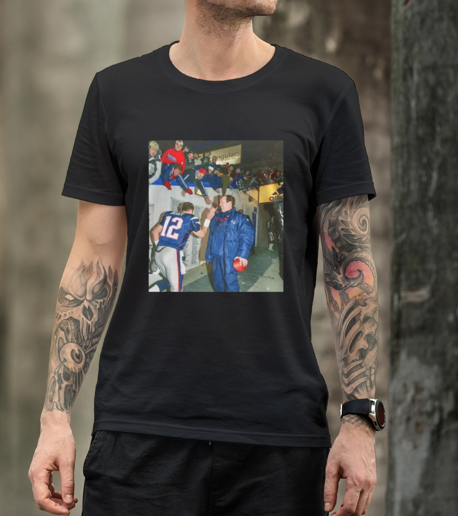 Tom Brady Bill Belichick High Five NFL Patriots 2001 2026 Fan Celebration T-Shirt