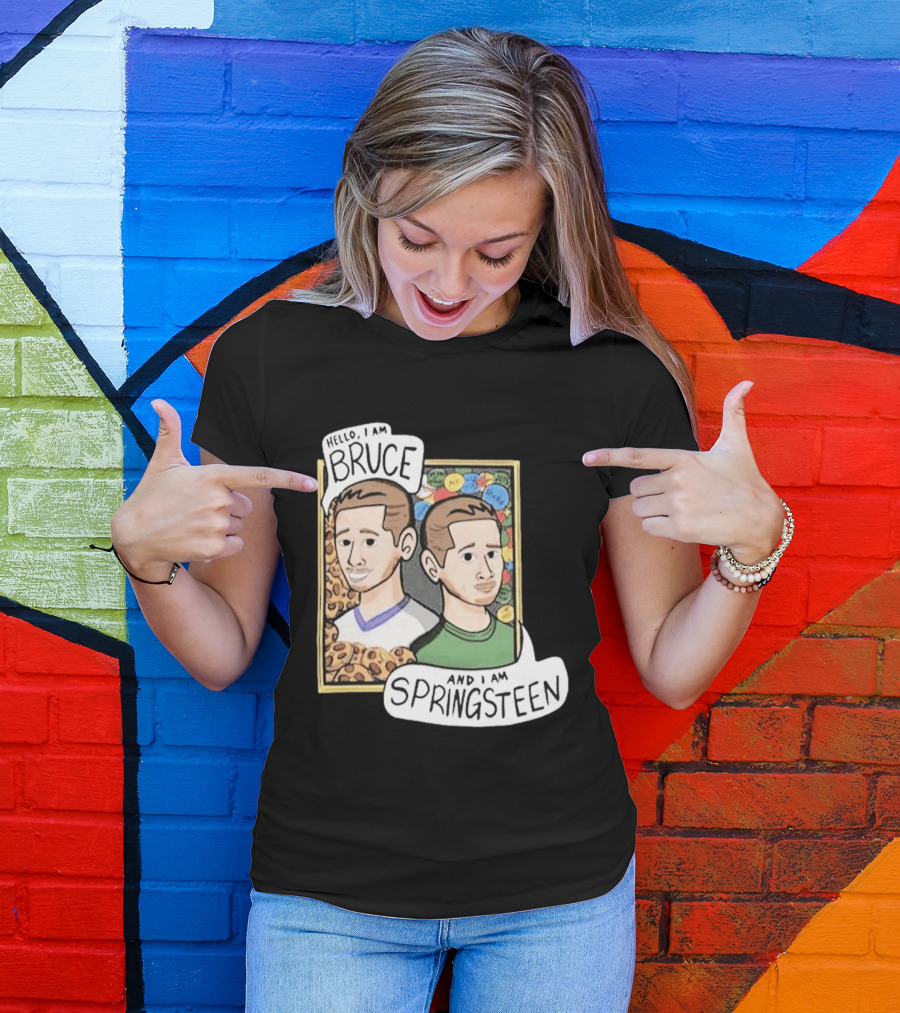 Bruce And Springsteen Hello I Am Tom Grossi T-Shirt