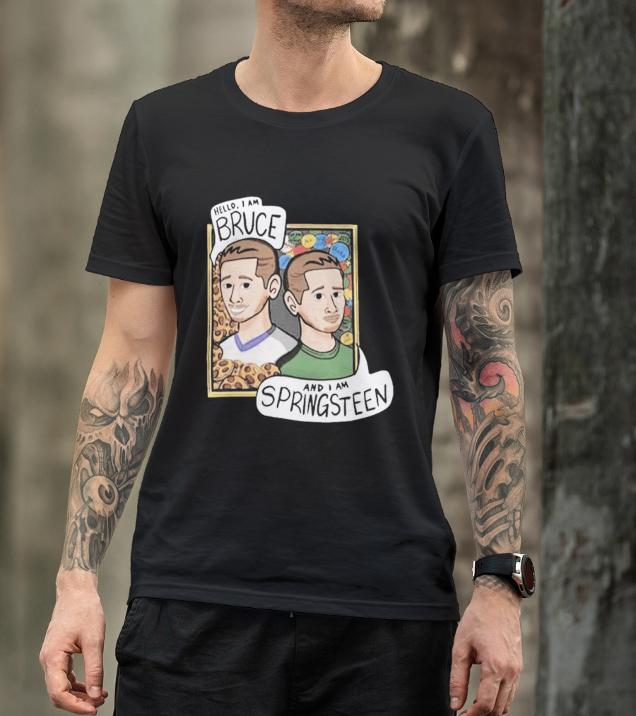 Bruce And Springsteen Hello I Am Tom Grossi T-Shirt