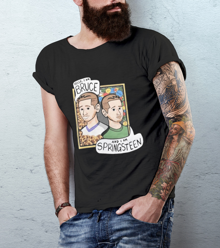 Bruce And Springsteen Hello I Am Tom Grossi T-Shirt