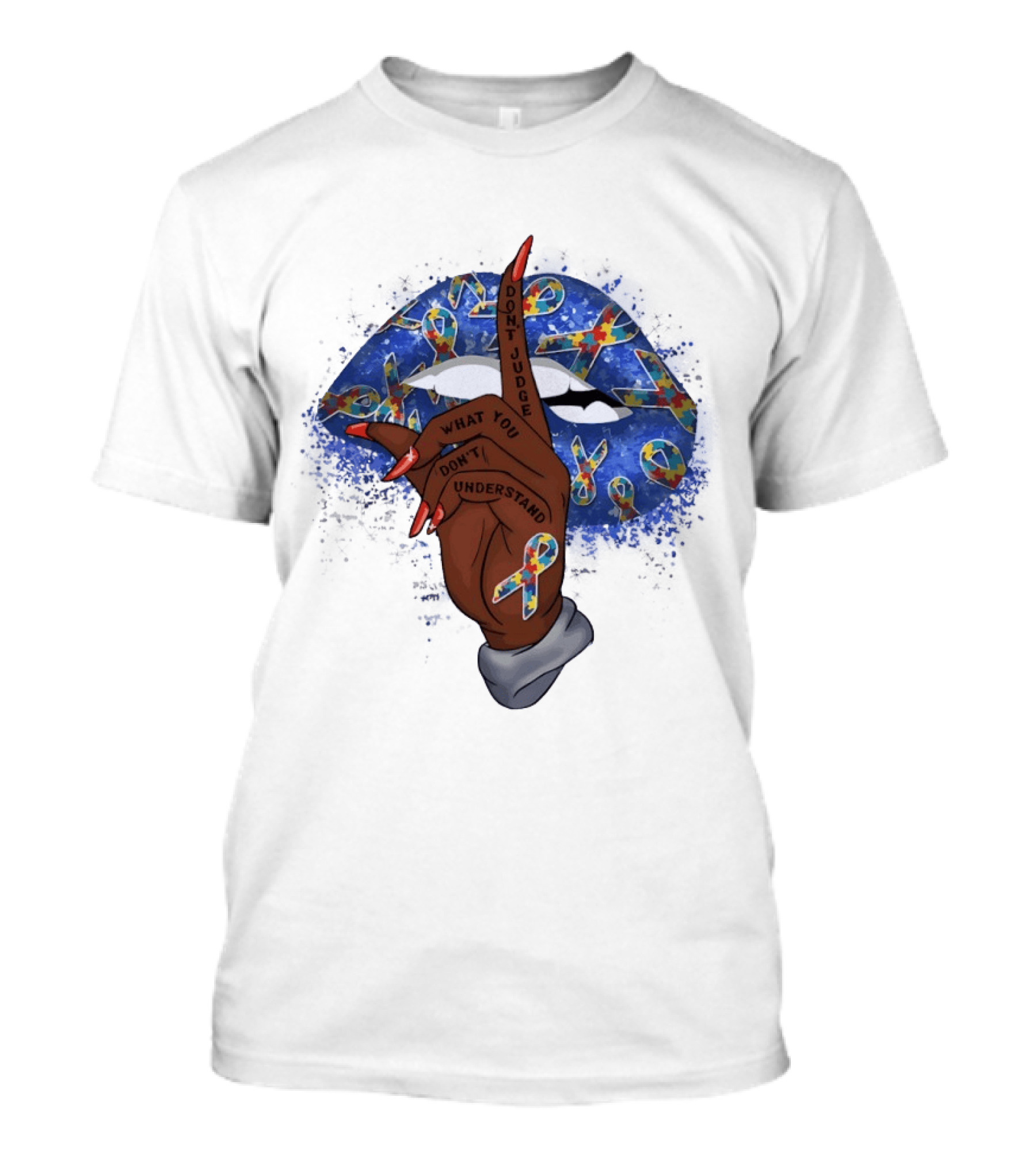 Love Support Acceptance Don't Judge What You Don't Understand Autism Awareness Ribbon T-Shirt