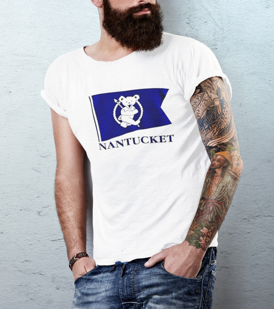 Nantucket Flag Grateful Dead Dancing Bear T-Shirt