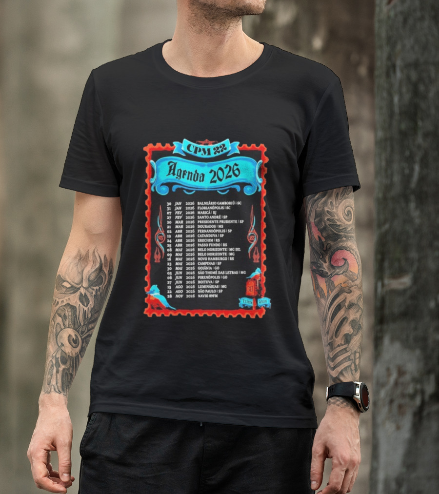 CPM 22 Agenda 2026 Tour Dates And Locations List T-Shirt