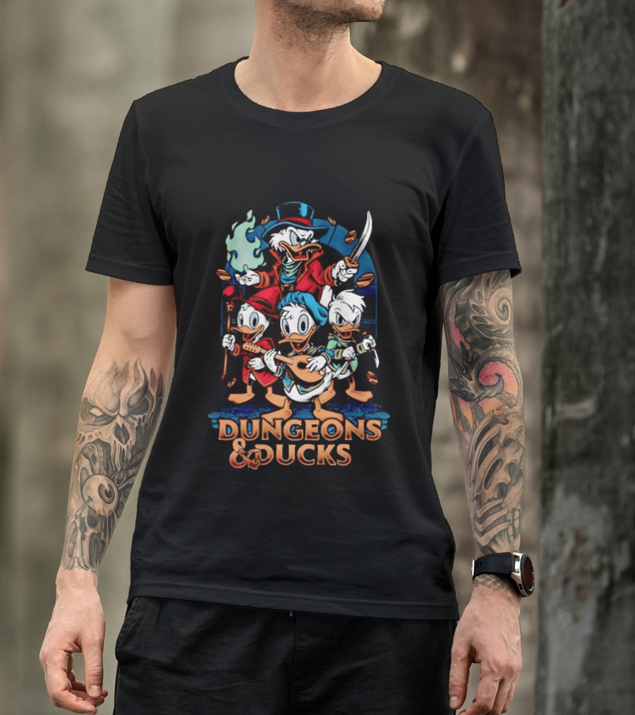 Dungeons And Ducks Scrooge McDuck Adventurers Fantasy T-Shirt