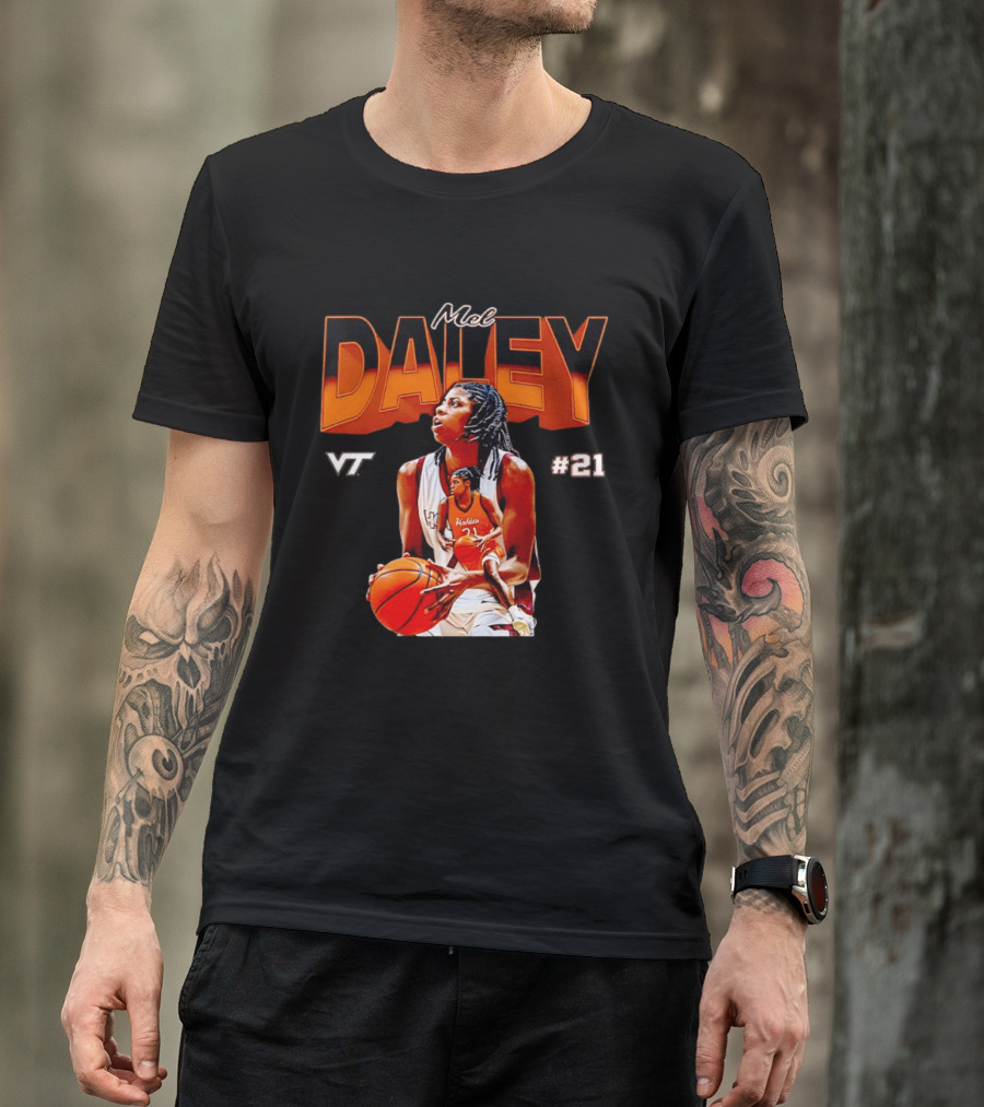 Mel Daley 21 VT Hokies Women's Basketball T-Shirt