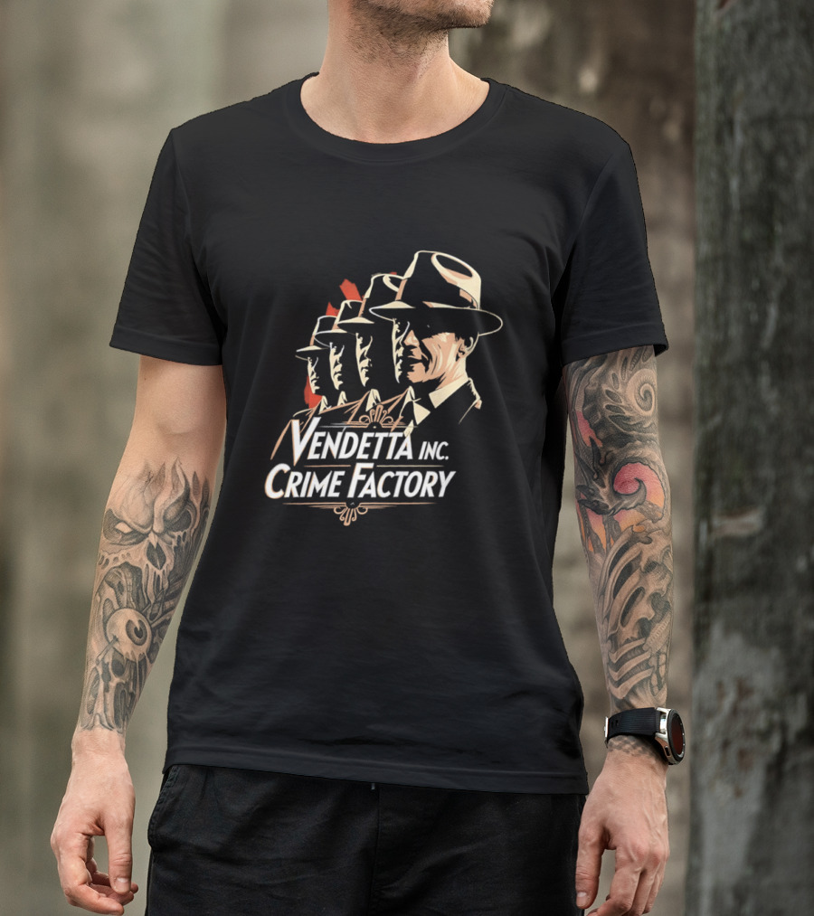 Vendetta Inc Crime Factory Classic Mafia Fedora T-Shirt