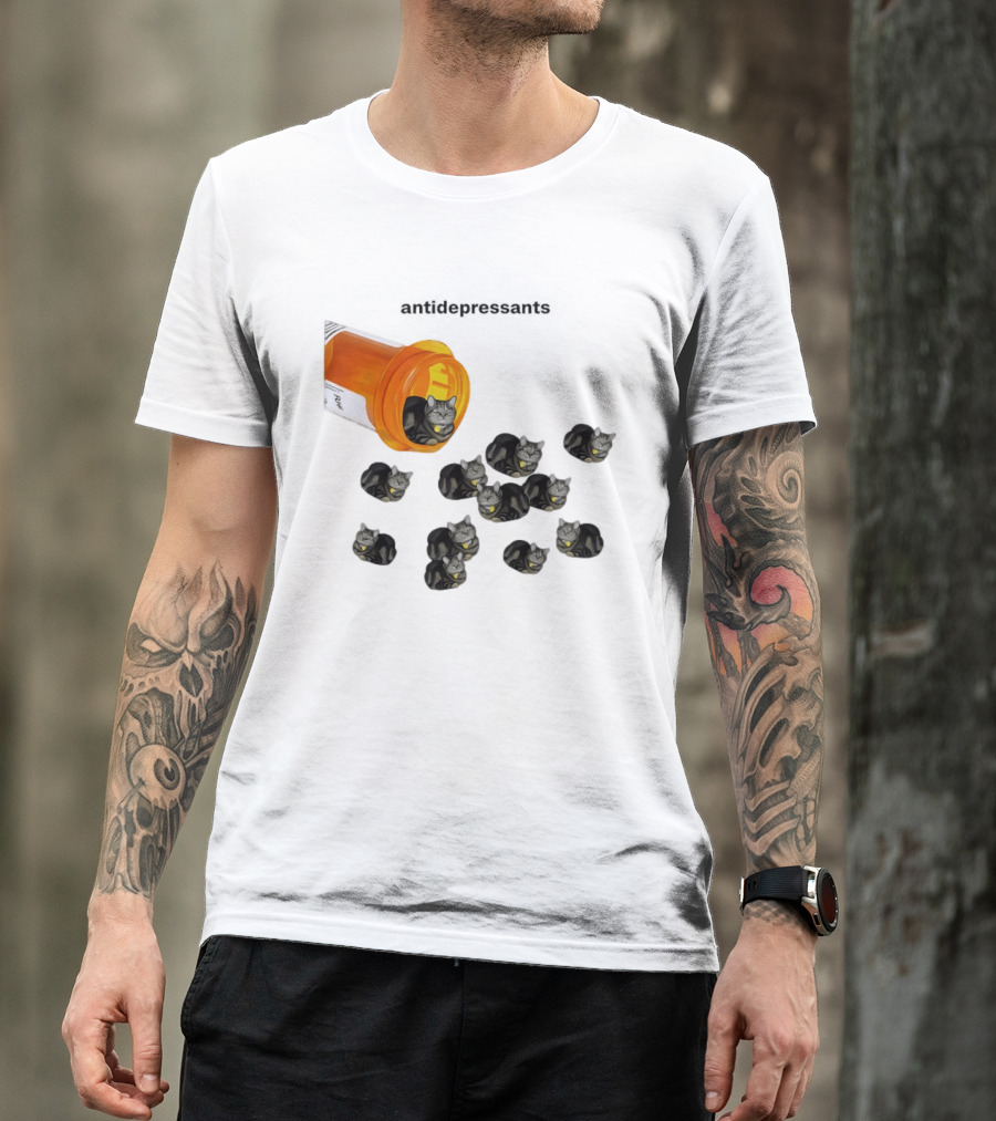 Antidepressants Cat Medicine Jar T-Shirt