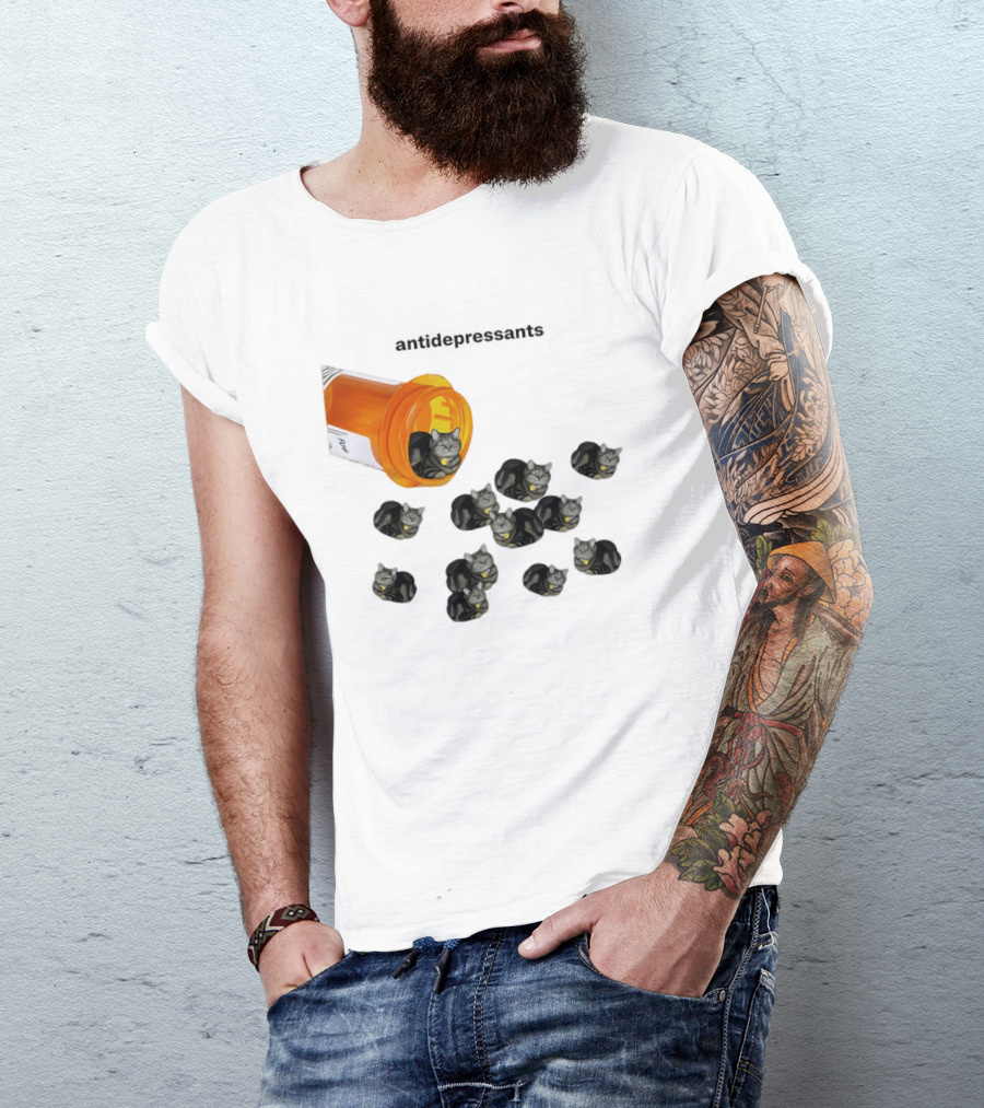 Antidepressants Cat Medicine Jar T-Shirt