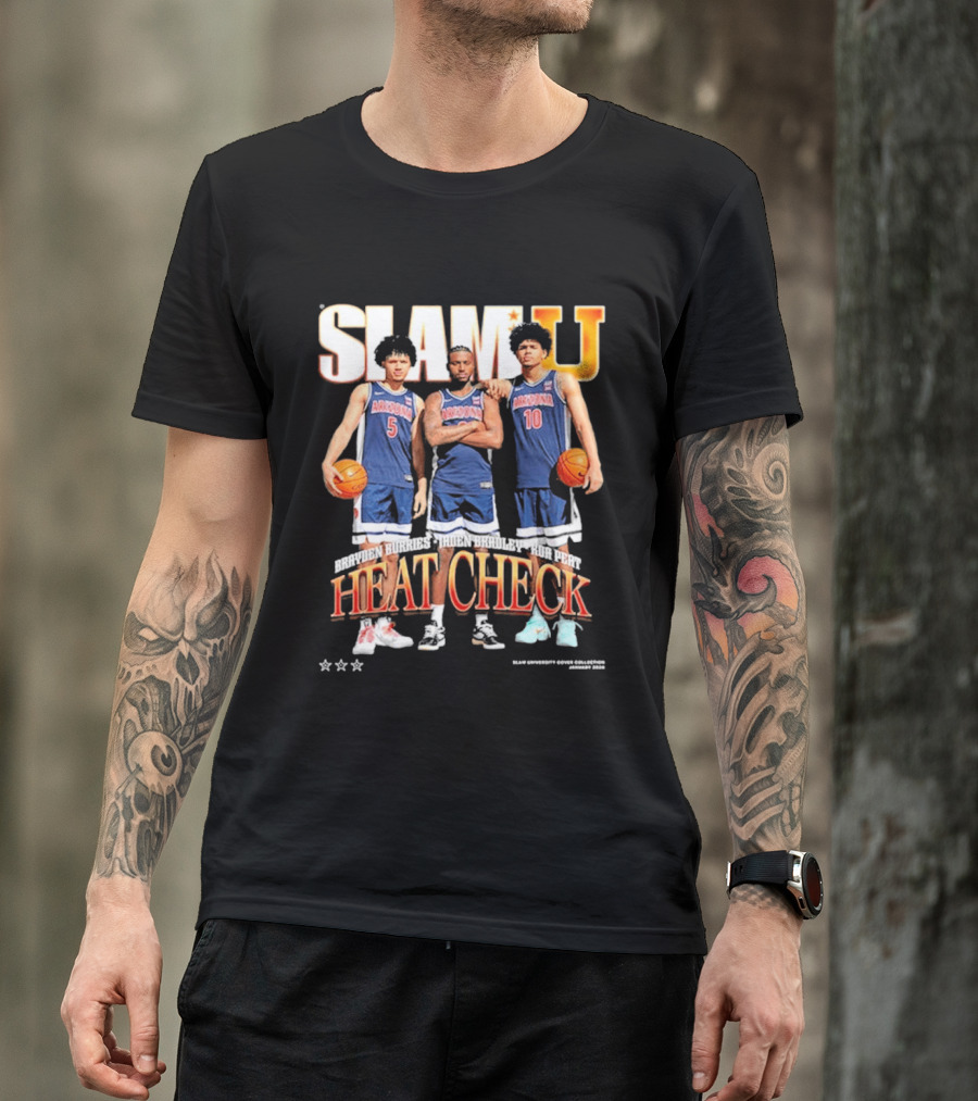 Arizona Wildcats Slam U Heat Check Brayden Burries Jaden Bradley Koa Peat T-Shirt