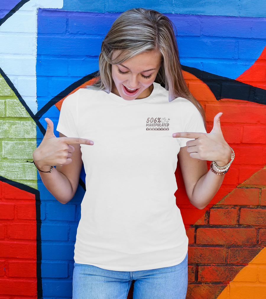 506 Percent Manipulated Distressed Block T-Shirt