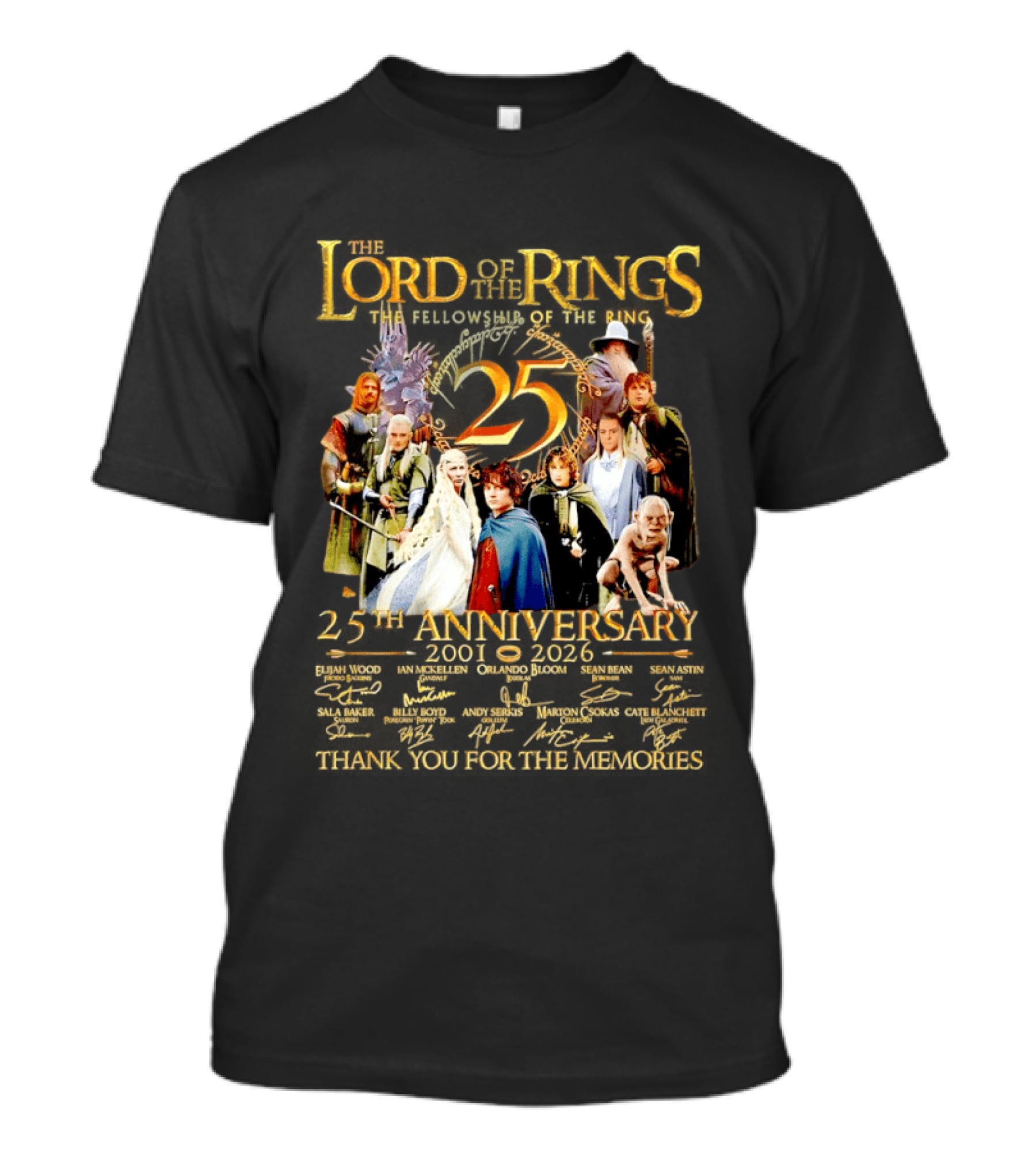 Lord Rings The Fellowship Of The Ring 25th Anniversary T-Shirt