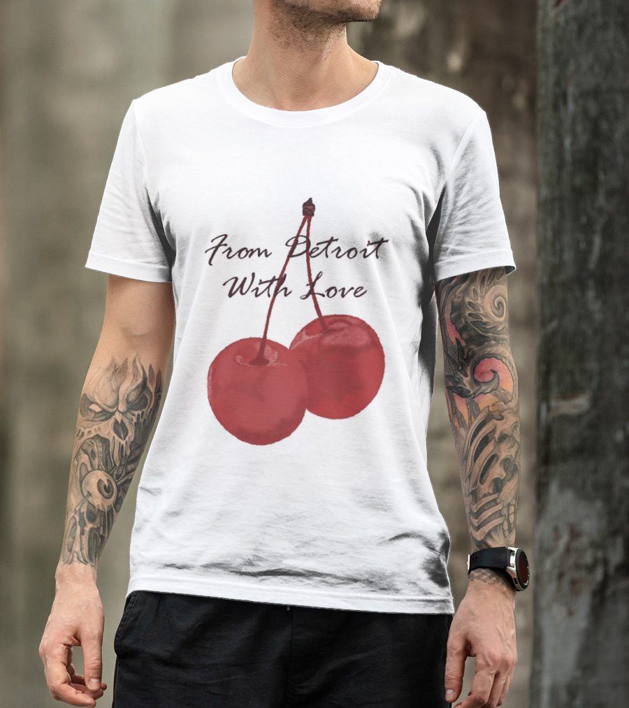 Detroit Lions From Detroit With Love Cherries T-Shirt