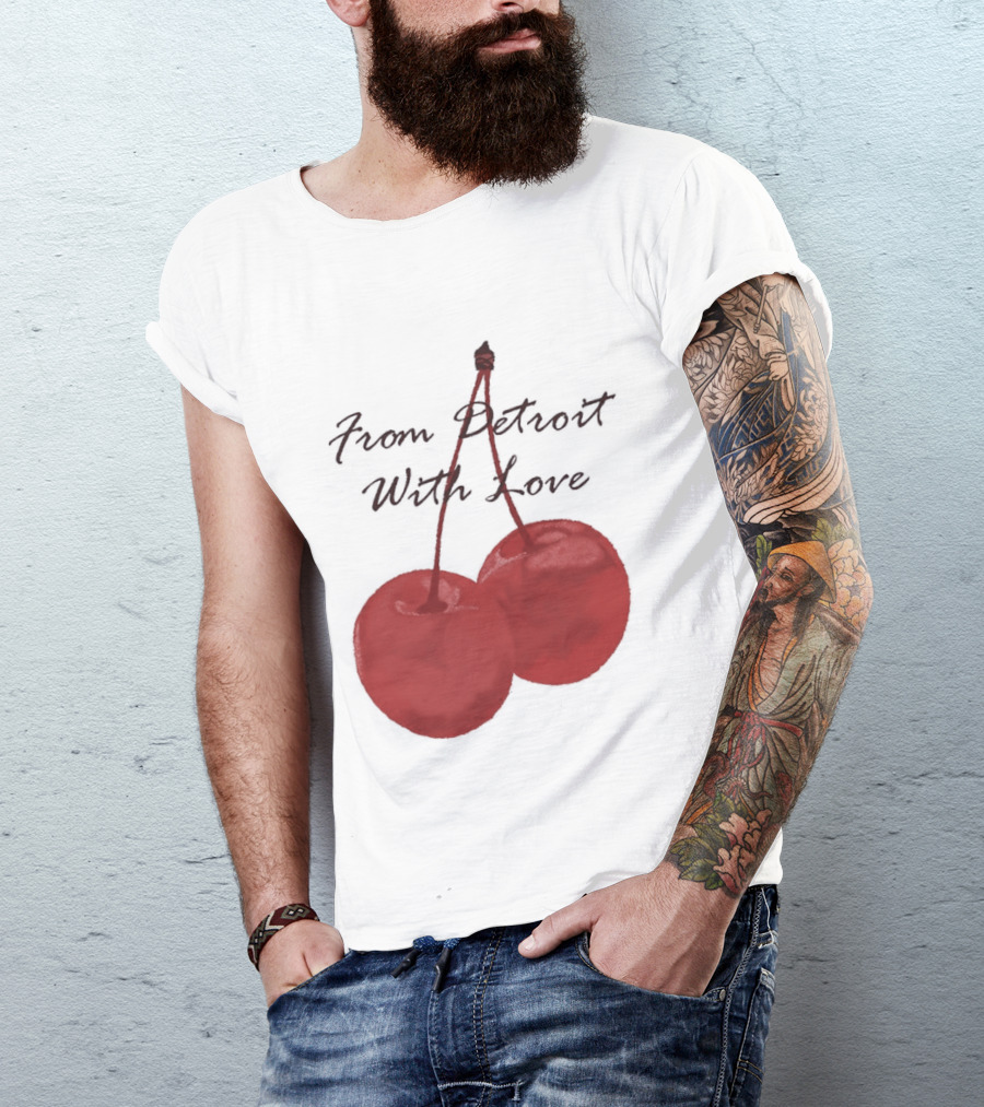 Detroit Lions From Detroit With Love Cherries T-Shirt