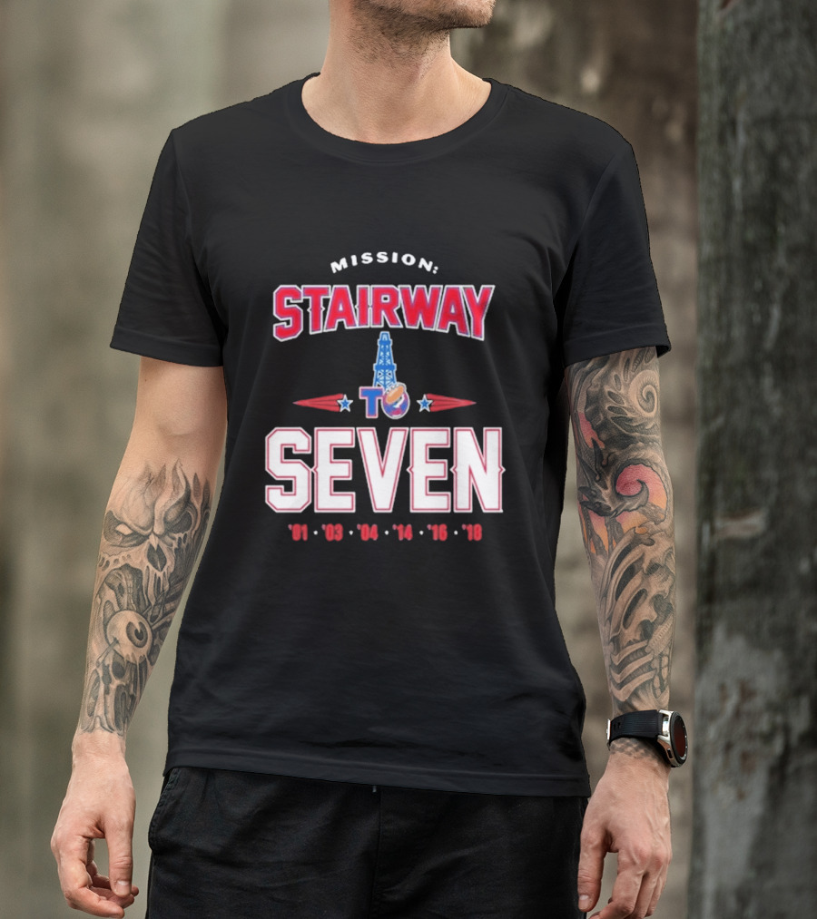 Mission Stairway To Seven New England Patriots Quest For 7th Title T-Shirt