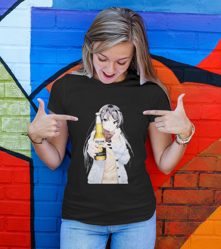 Corona Extra Anime Waifu Rabbit Beer Fusion T-Shirt