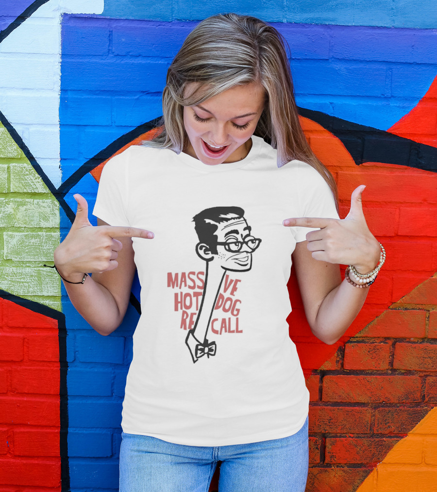 Massive Hot Dog Recall Bowtie Character Sketch T-Shirt
