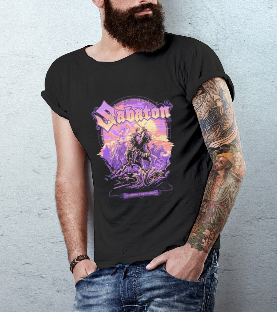 Sabaton Crossing The Rubicon Caesar's Crossing Purple Sunset T-Shirt