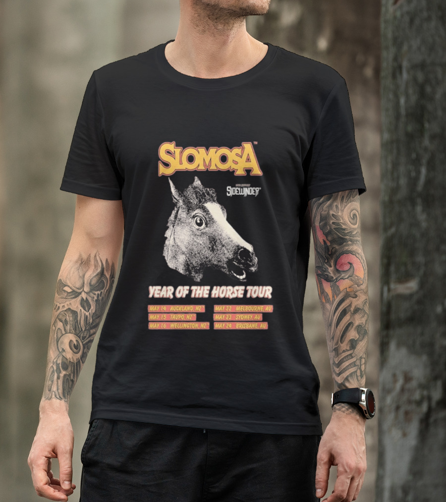 Slomosa Year Of The Horse Tour 2026 Auckland Wellington Melbourne Sydney Brisbane Dates T-Shirt