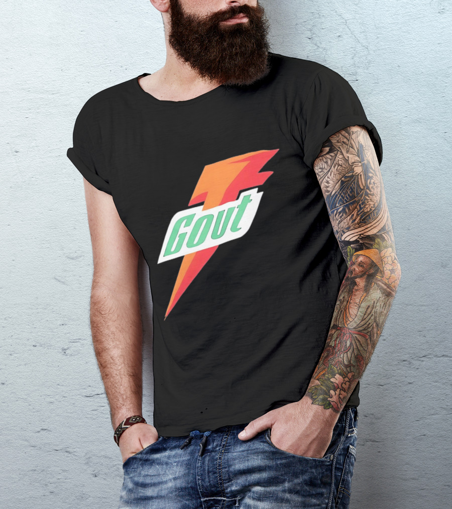 Gout Parody Orange Bolt T-Shirt