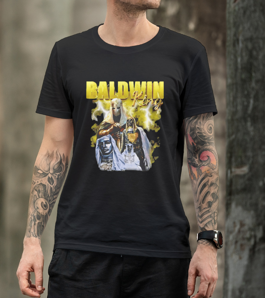 Baldwin King Medieval Knights Epic Heroic Adventure T-Shirt