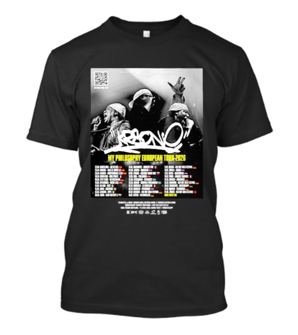 KRS One My Philosophy European Tour 2026 Dates And Locations T-Shirt