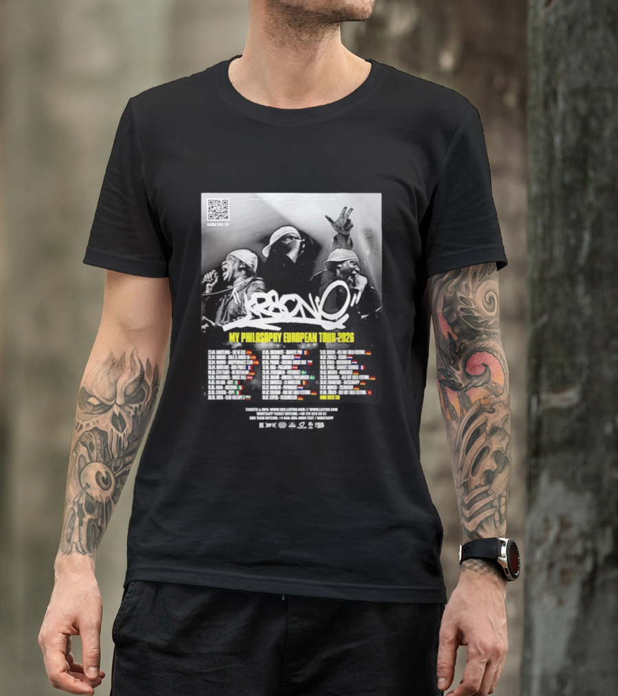 KRS One My Philosophy European Tour 2026 Dates And Locations T-Shirt