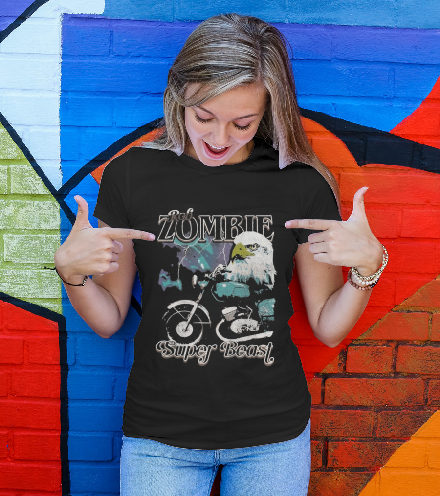 Rob Zombie Super Beast Eagle Motorbike T-Shirt