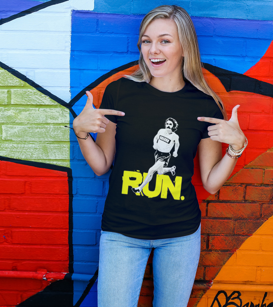 Steve Prefontaine Run Iconic Yellow T-Shirt