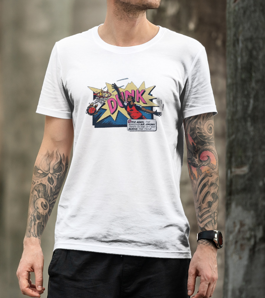 Dunk Jordan Comics Amazing Air Jordan Sky Burns The Twine T-Shirt